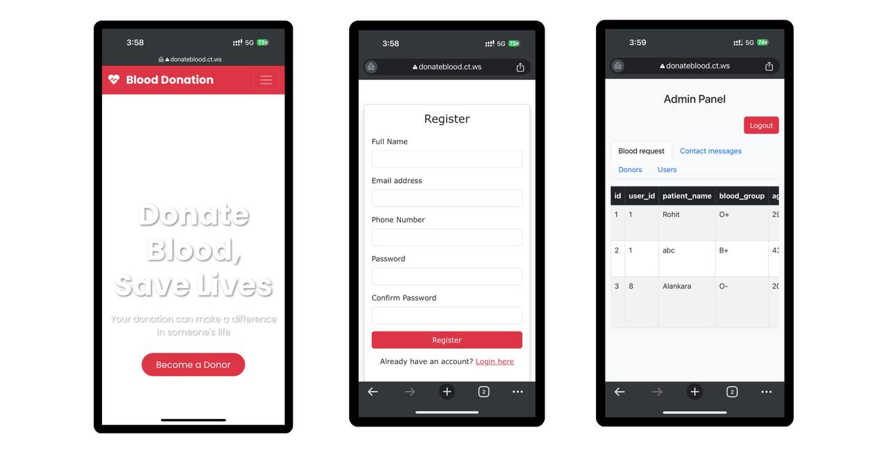 Blood Donation Portal